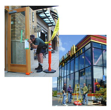 Commercial storefront window and door services
